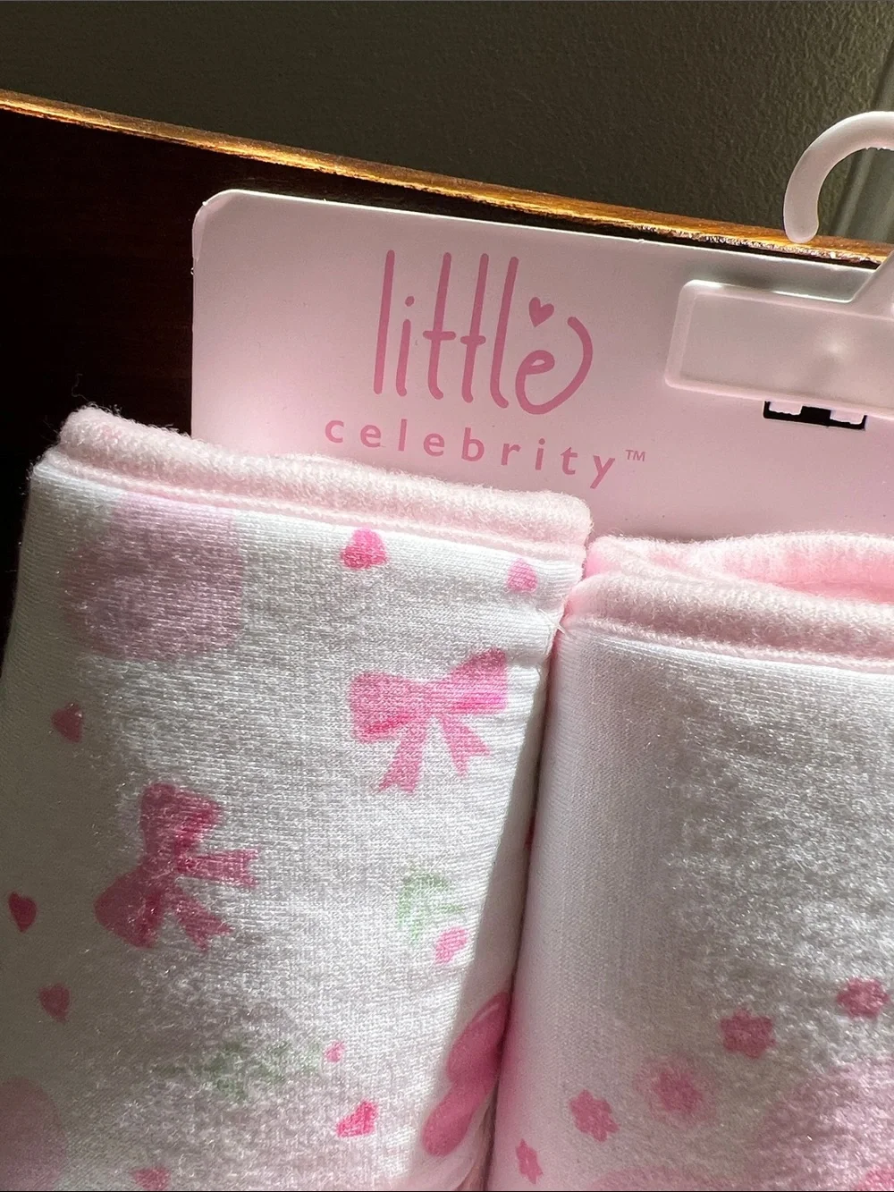 LITTLE CELEBRITY NWT 9-Piece Baby Bath Set Sweet Pastel Pink/White Color Scheme